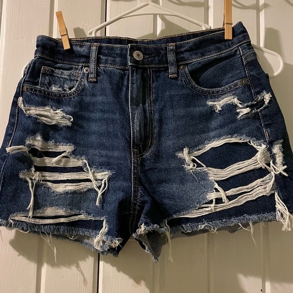 American Eagle striged mom shorts-size 0 NWOT - Picture 1 of 8
